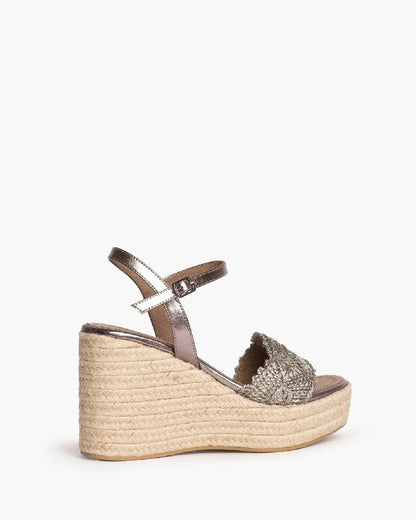 HIGH HEEL SANDAL IN GRAY-Espadrilles-CORINA- Pointure.AE