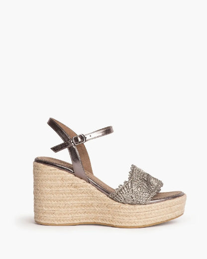 HIGH HEEL SANDAL IN GRAY-Espadrilles-CORINA- Pointure.AE