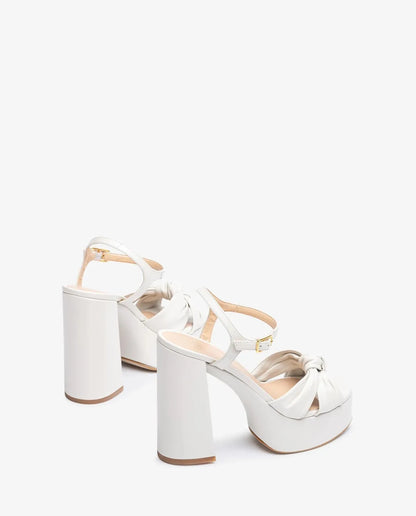 HIGH HEEL SANDAL IN IVORY-Sandals-UNISA- Pointure.AE