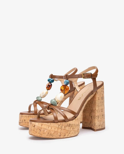 HIGH HEEL SANDAL WITH TRIM-Sandals-UNISA- Pointure.AE