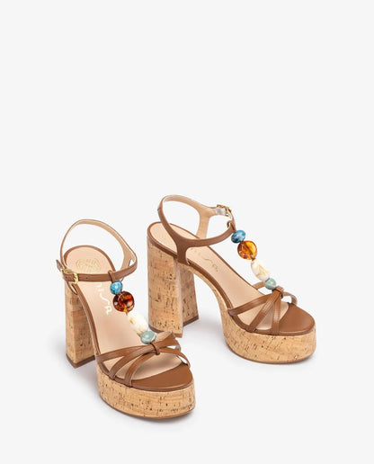 HIGH HEEL SANDAL WITH TRIM-Sandals-UNISA- Pointure.AE