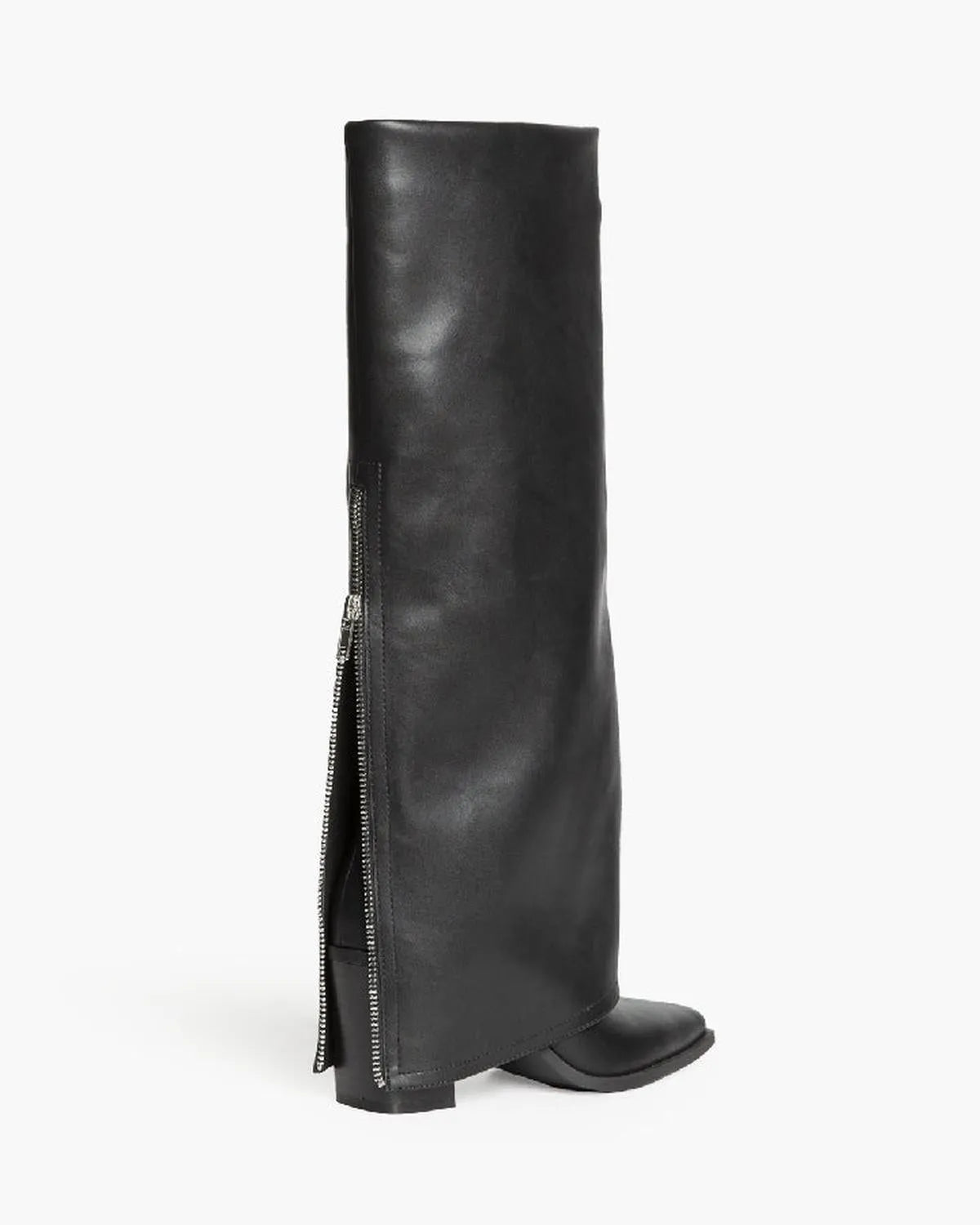 HIGH KNEE FOLD OVER WESTERN BOOTS-Boots-CORINA- Pointure.AE