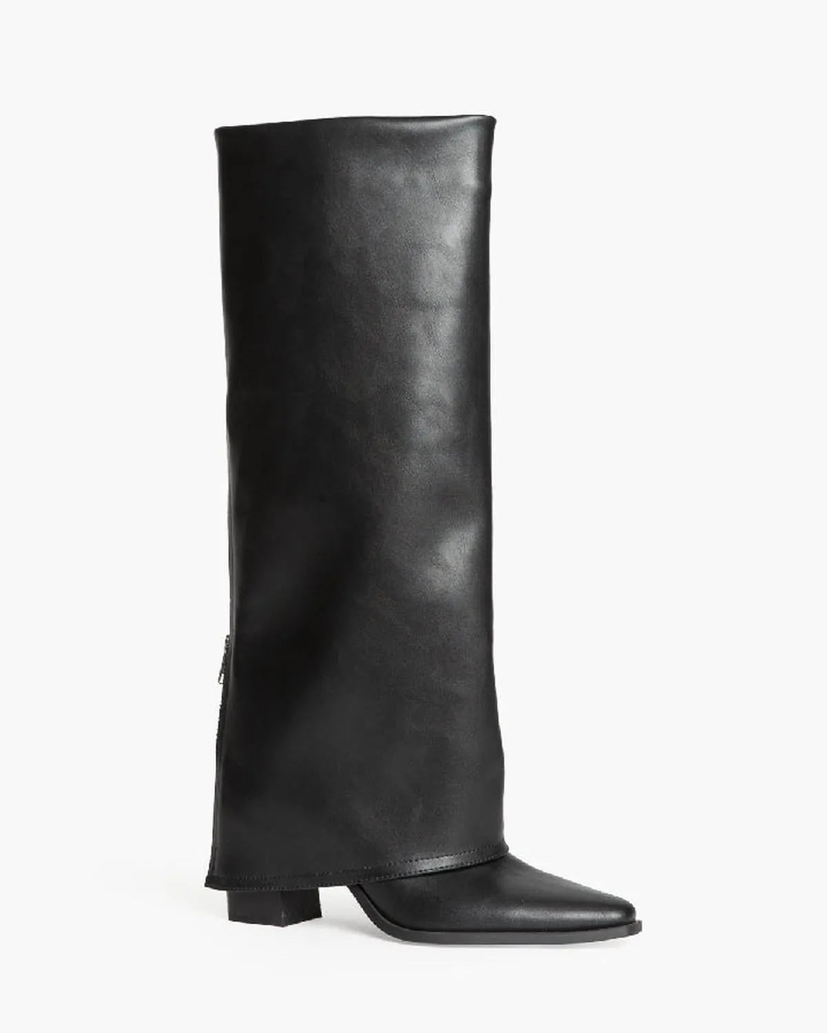 HIGH KNEE FOLD OVER WESTERN BOOTS-Boots-CORINA- Pointure.AE