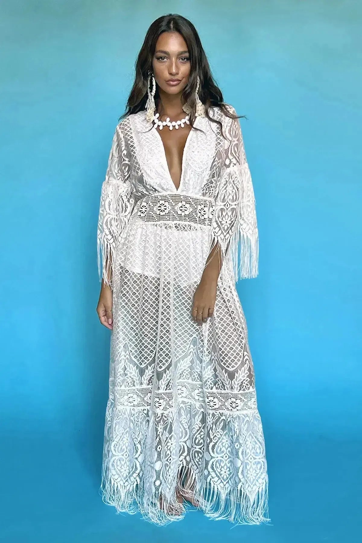 LACE BOHO DRESS - COVERUP