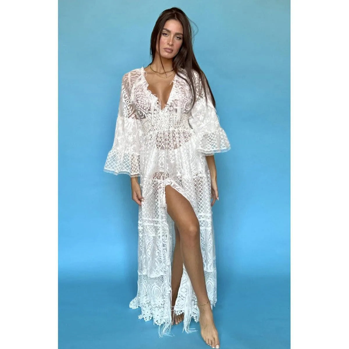 LACE BOHO DRESS - COVERUP