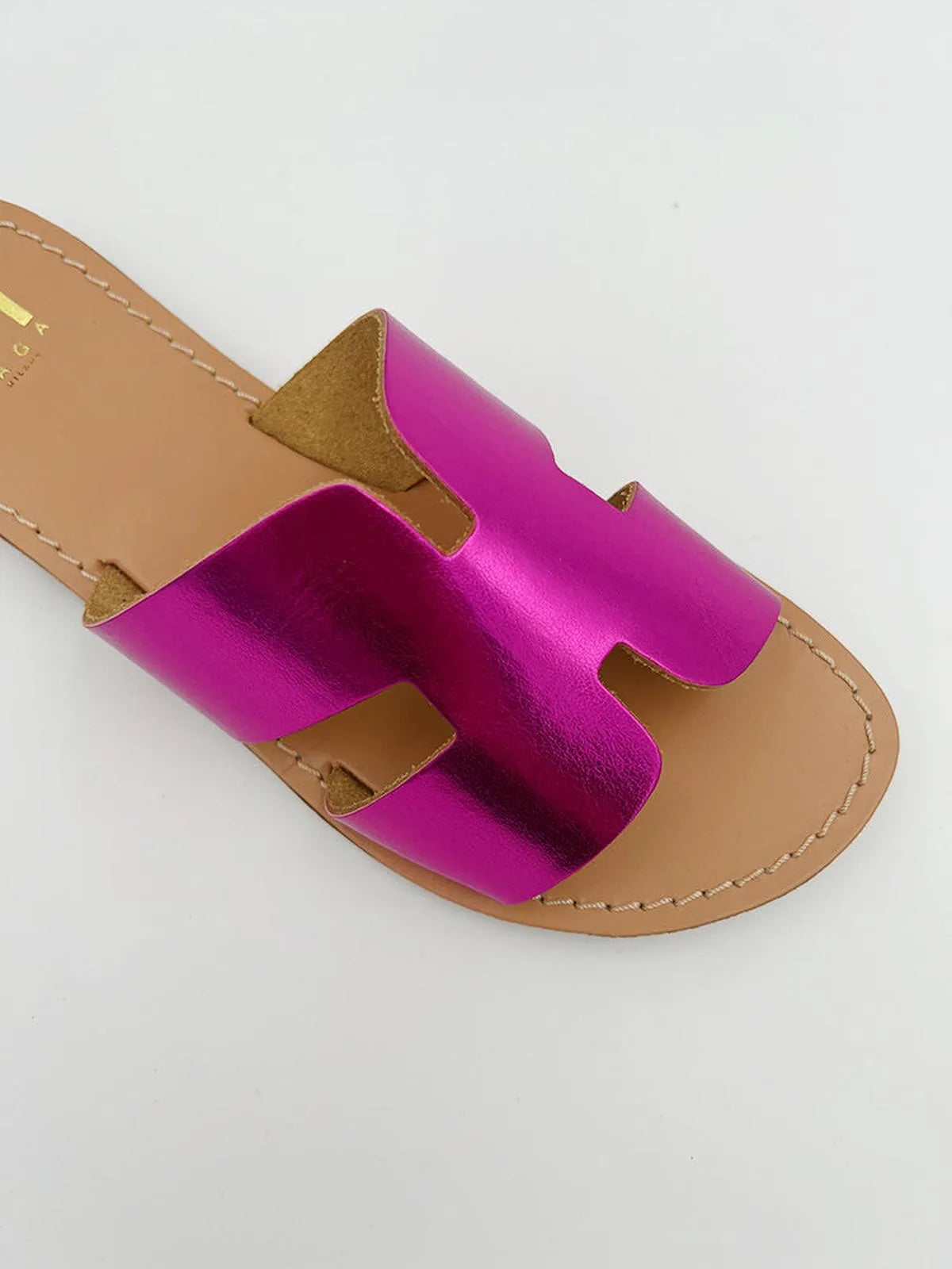 LAMINATO WIDE STRAP SLIPPER-Slippers-MAGA MILANO- Pointure.AE