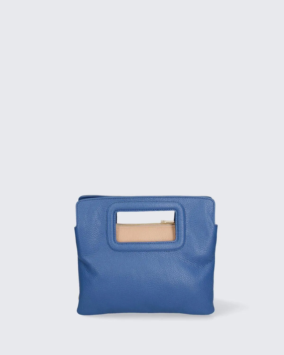 LEATHER HANDBAG IN BLUE-Top Handle Bags-MY BEST BAG- Pointure.AE