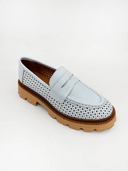 LEATHER MESH LOAFER-Loafers-TUCINO- Pointure.AE