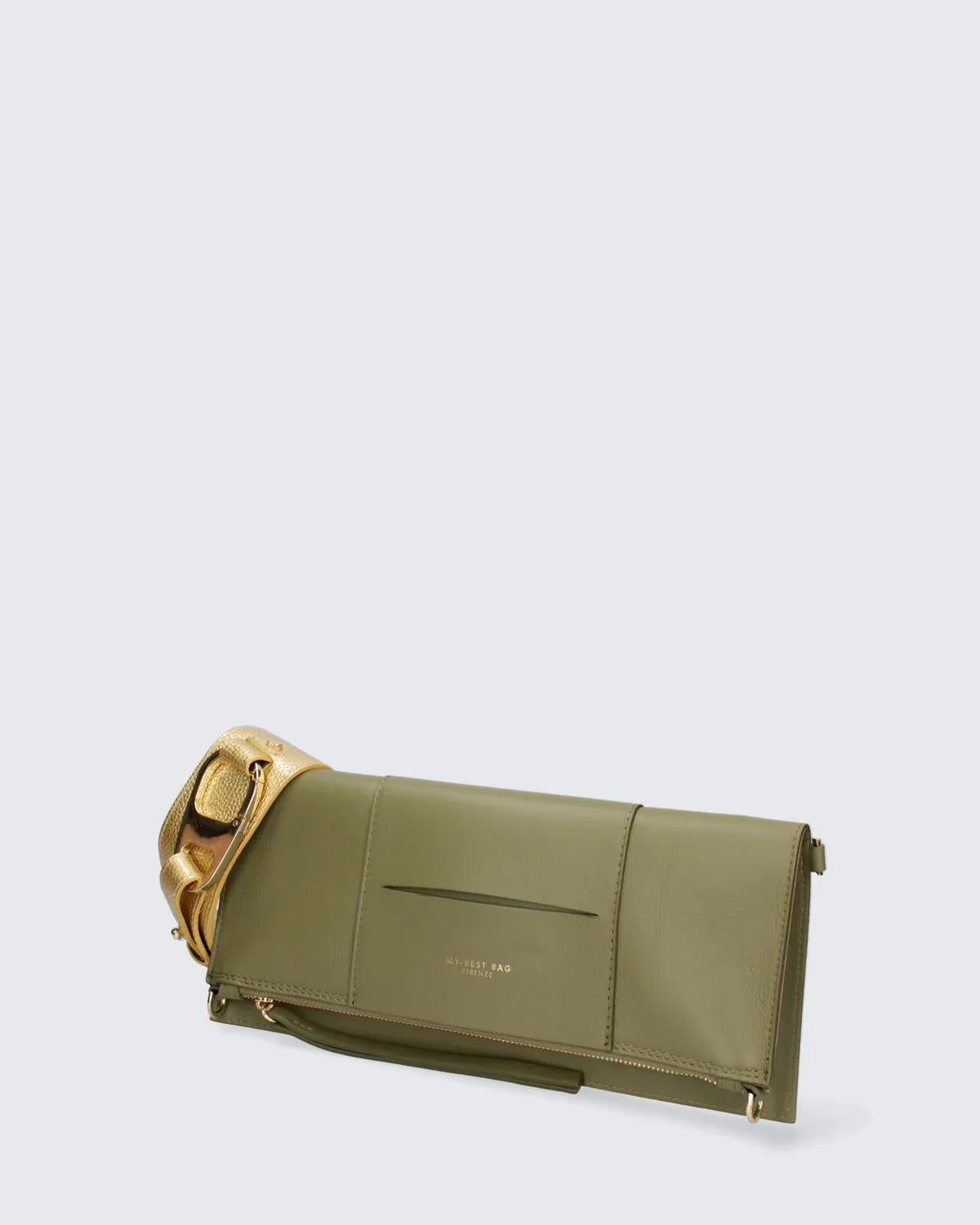 LEATHER POUCH IN GREEN-Pouches-MY BEST BAG- Pointure.AE