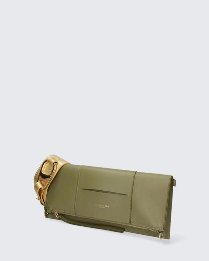 LEATHER POUCH IN GREEN-Pouches-MY BEST BAG- Pointure.AE