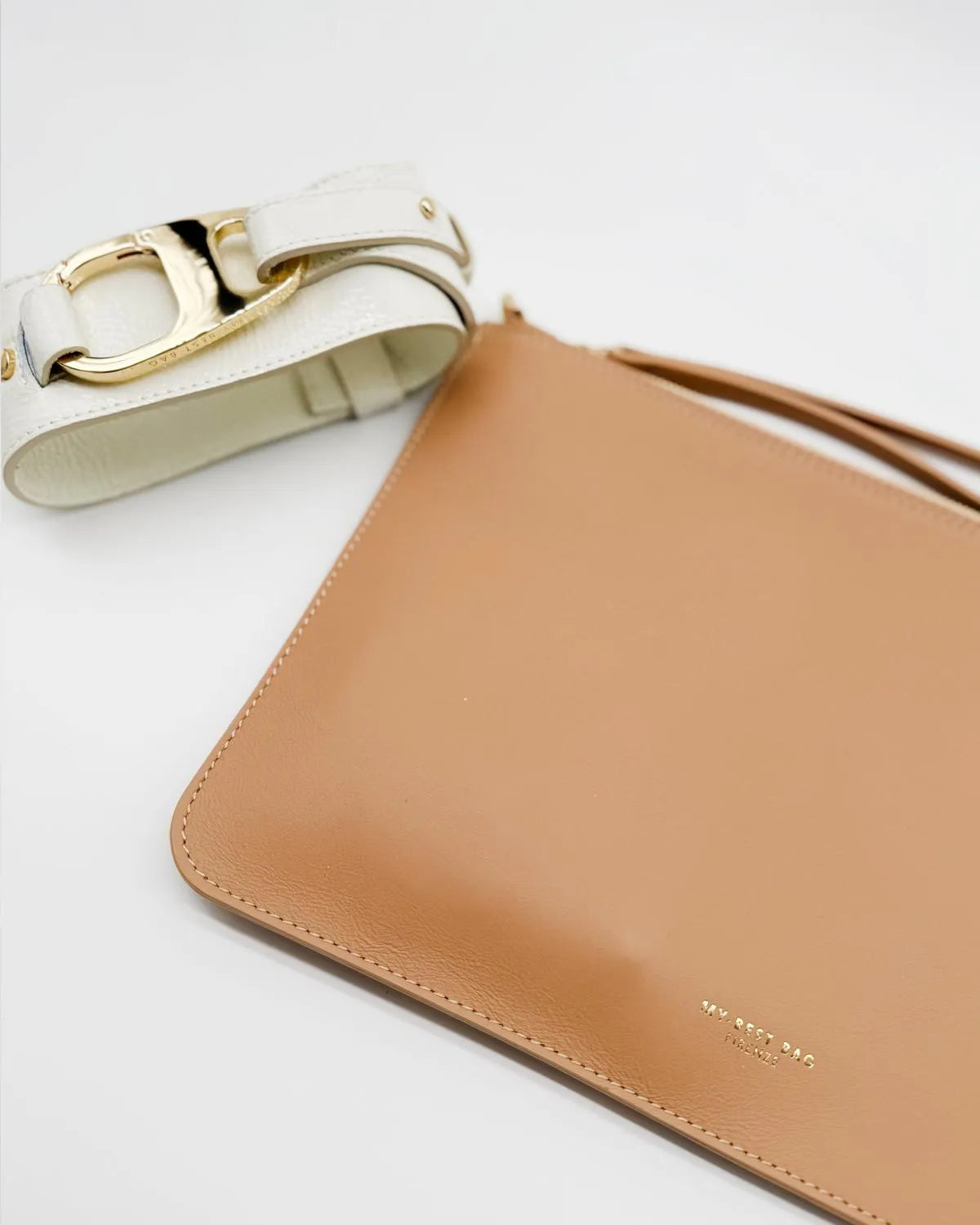 LEATHER POUCH IN NUDE-Pouches-MY BEST BAG- Pointure.AE