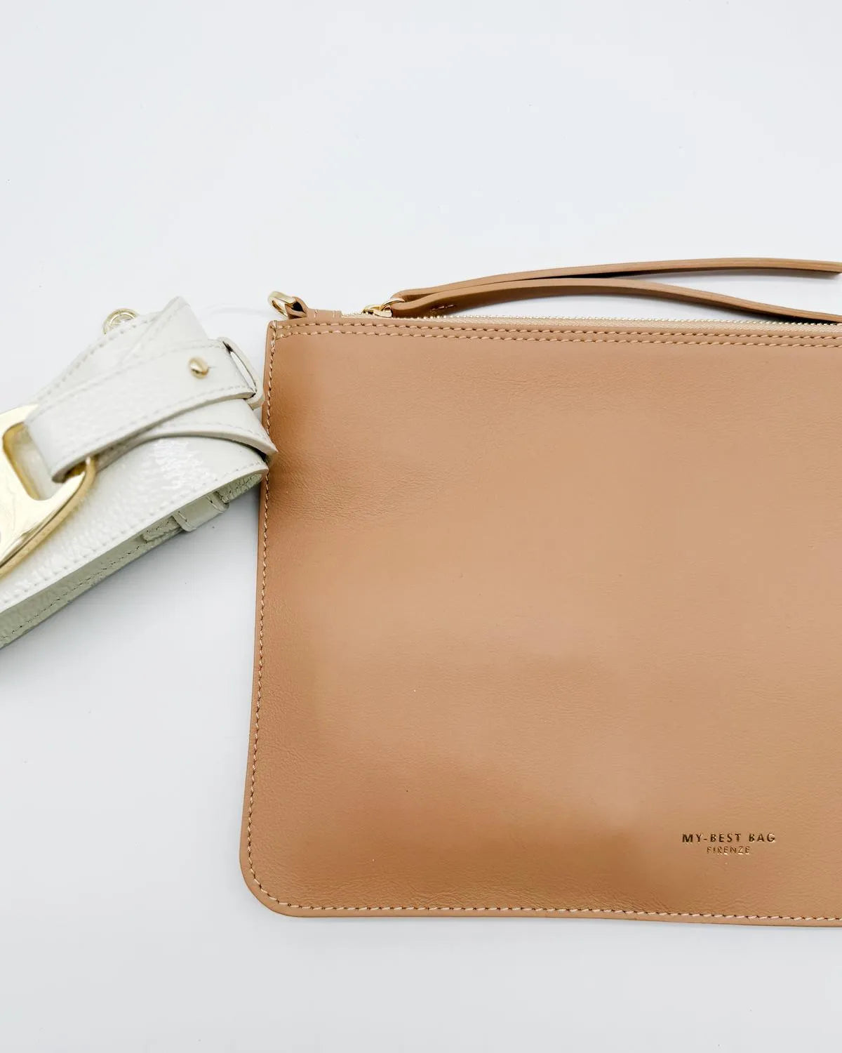 LEATHER POUCH IN NUDE-Pouches-MY BEST BAG- Pointure.AE