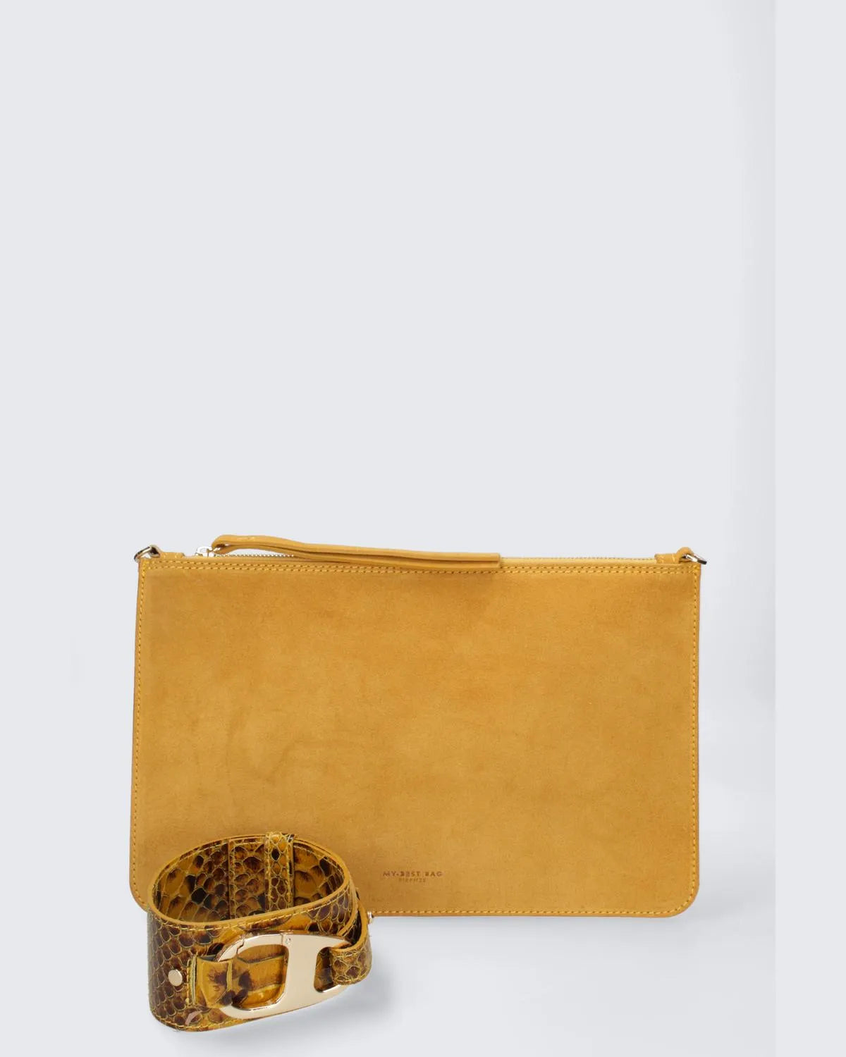 LEATHER POUCH IN YELLOW-Pouches-MY BEST BAG- Pointure.AE
