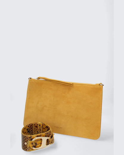 LEATHER POUCH IN YELLOW-Pouches-MY BEST BAG- Pointure.AE