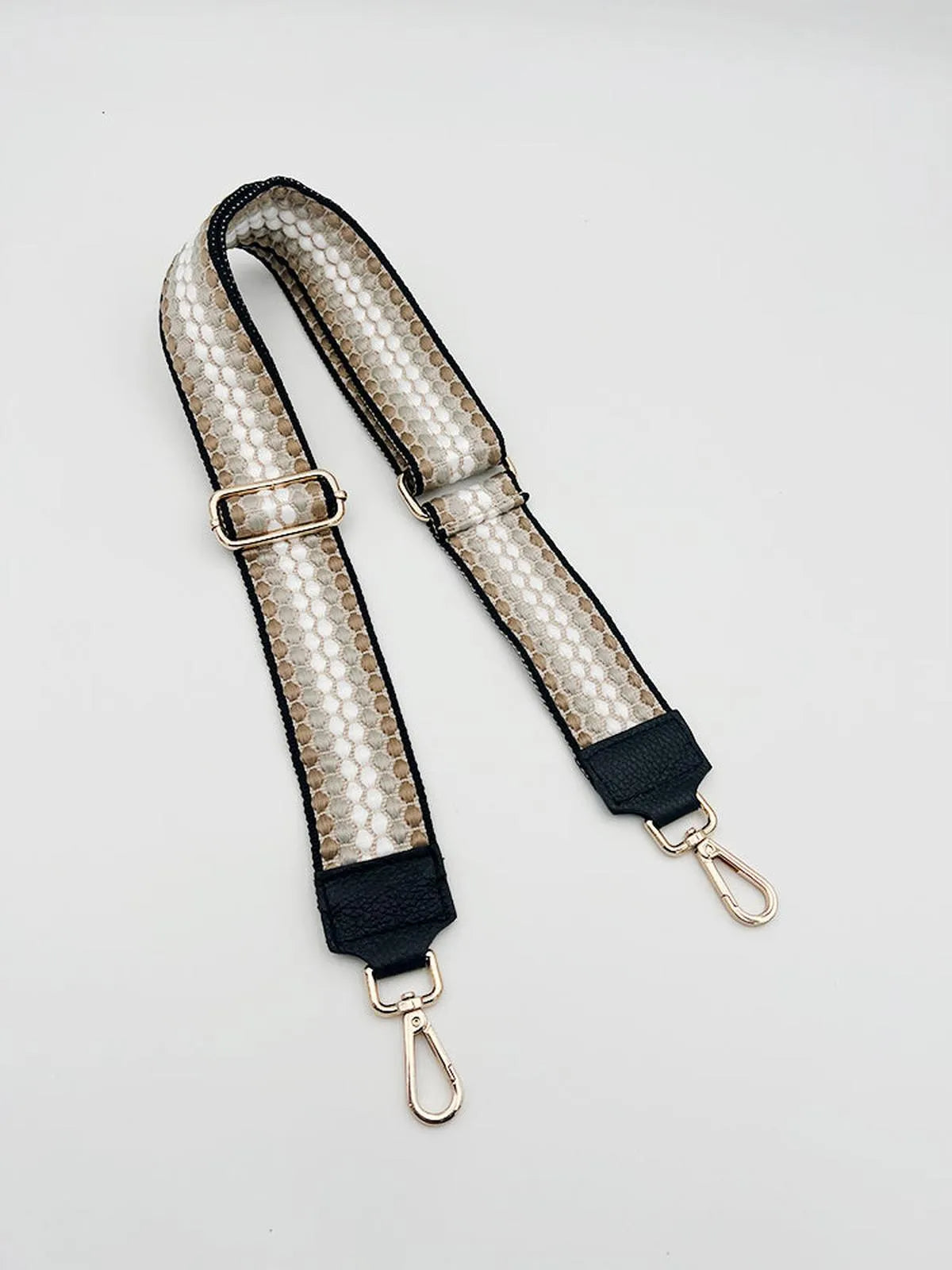 LEATHER TRIMMED BAG STRAP-Bag Straps-POINTURE- Pointure.AE