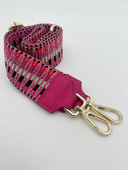 LEATHER TRIMMED BAG STRAP-Bag Straps-POINTURE- Pointure.AE