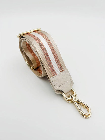 LEATHER TRIMMED BAG STRAP-Bag Straps-POINTURE- Pointure.AE