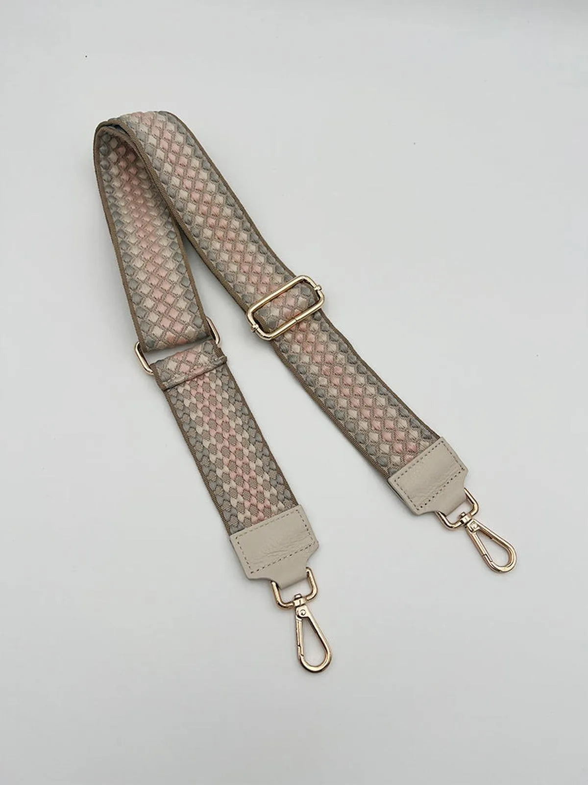 LEATHER TRIMMED BAG STRAP-Bag Straps-POINTURE- Pointure.AE