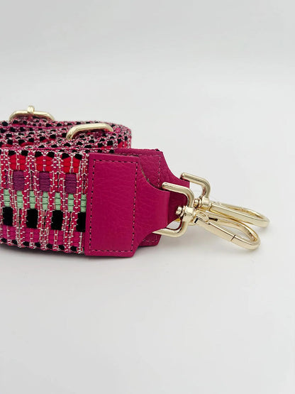 LEATHER TRIMMED BAG STRAP-Bag Straps-POINTURE- Pointure.AE