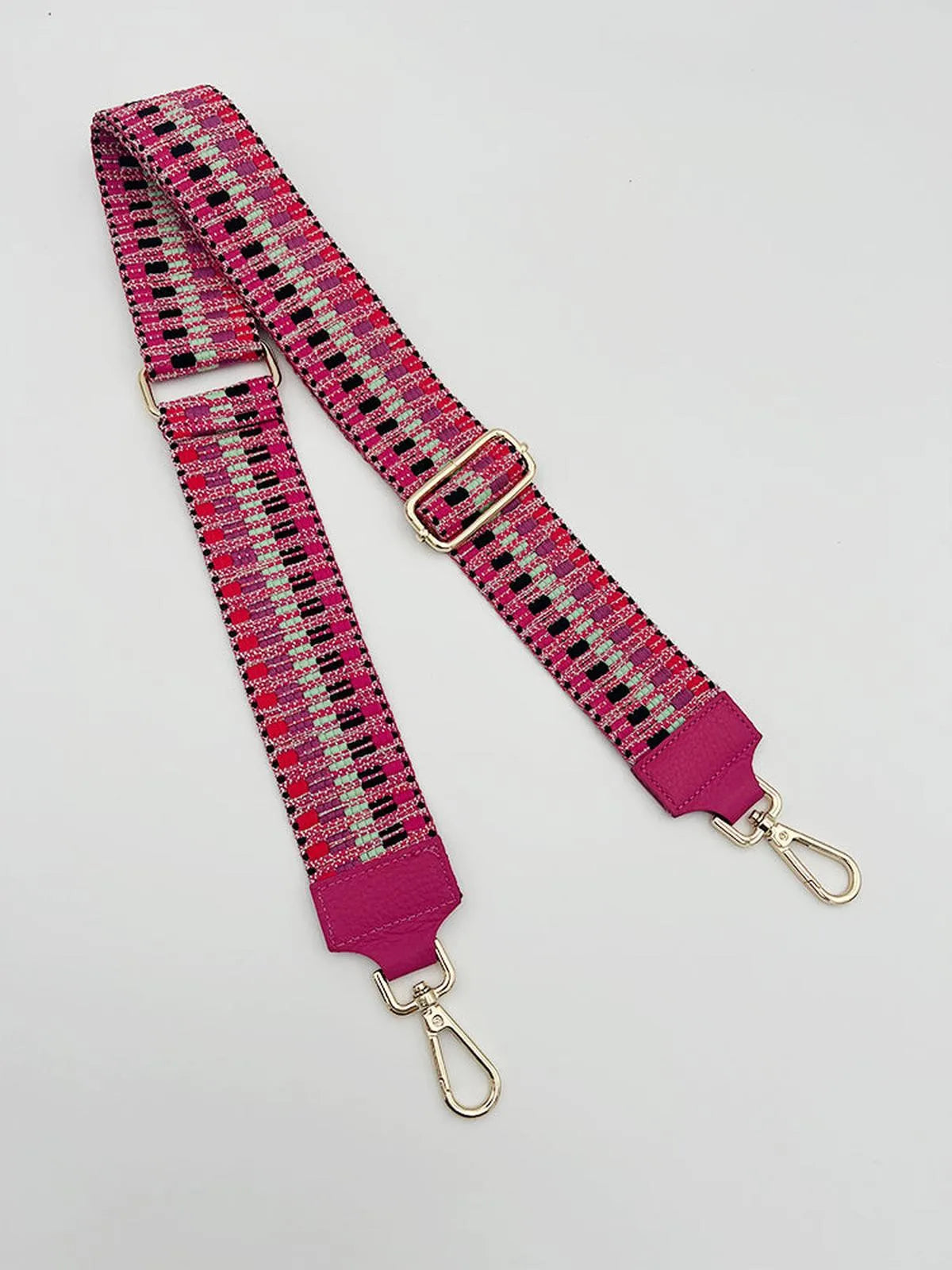 LEATHER TRIMMED BAG STRAP-Bag Straps-POINTURE- Pointure.AE