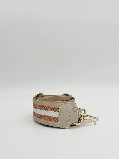 LEATHER TRIMMED BAG STRAP-Bag Straps-POINTURE- Pointure.AE