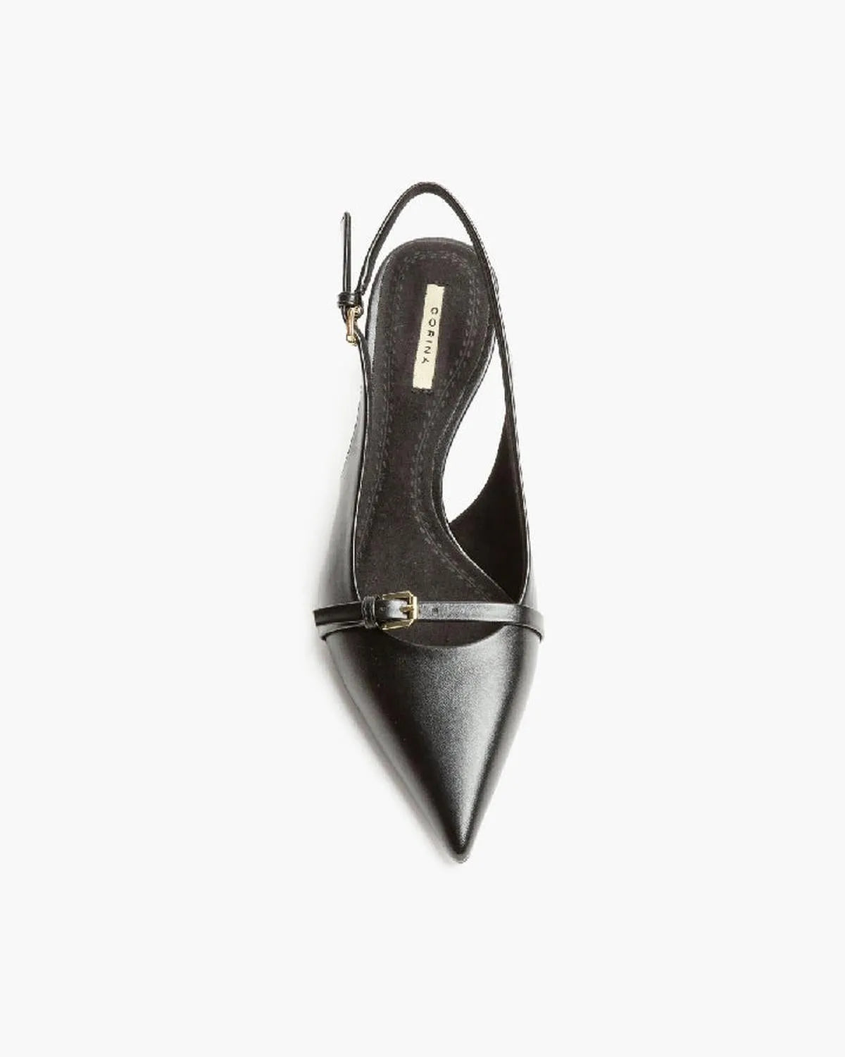 LOW HEEL SLING BACK IN BLACK-Sling Backs-CORINA- Pointure.AE