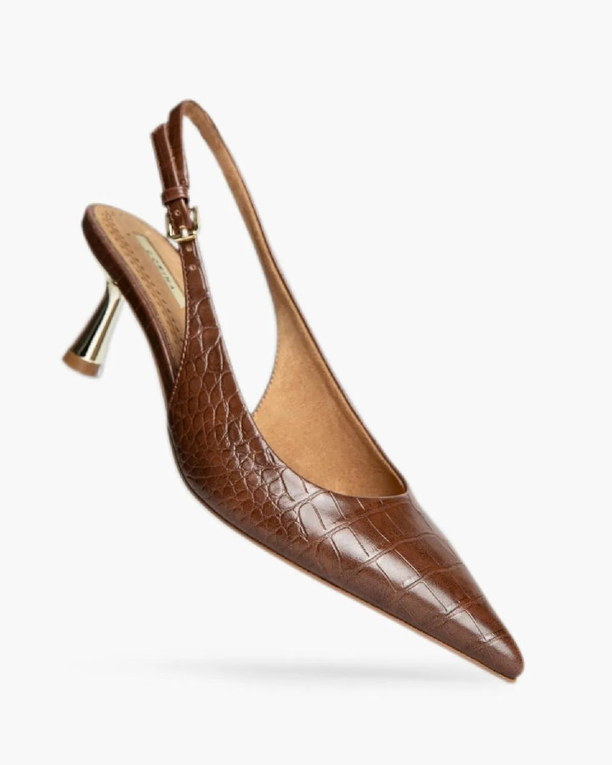 LOW HEEL SLING BACK IN CROCCO-Sling Backs-CORINA- Pointure.AE