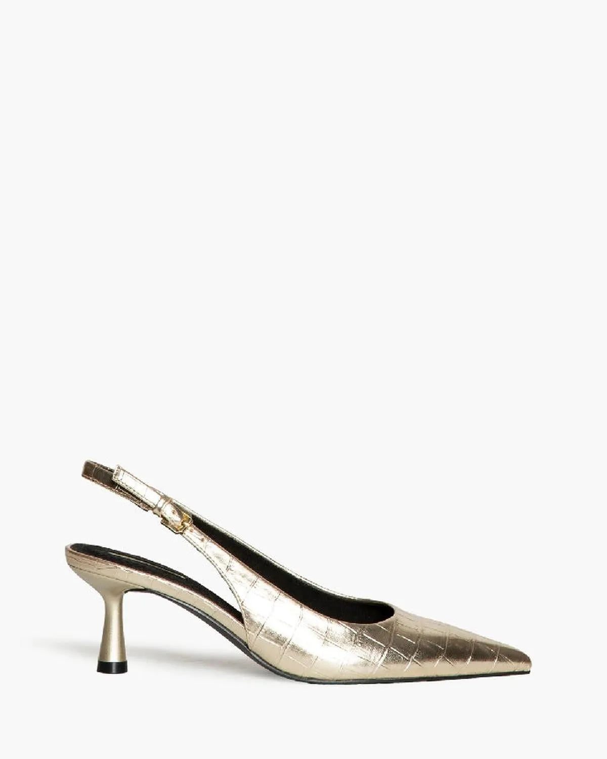 LOW HEEL SLING BACK IN CROCCO-Sling Backs-CORINA- Pointure.AE