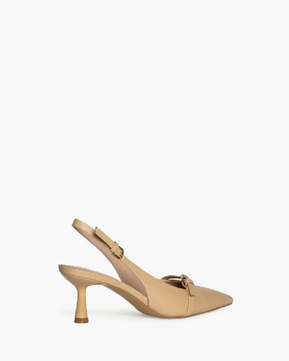 LOW HEEL SLING BACK IN NUDE-Sling Backs-CORINA- Pointure.AE