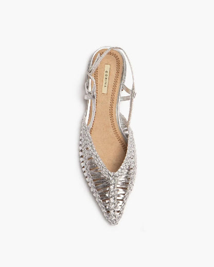 METALLIC FLAT SLINGBACK-Flats-CORINA- Pointure.AE