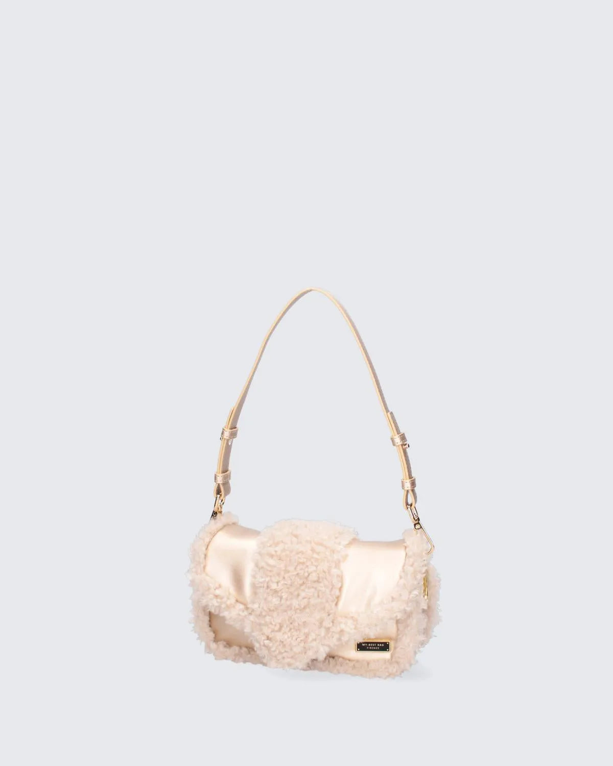 MINI YAYA FUR - GOLD-Shoulder Bags-MY BEST BAG- Pointure.AE
