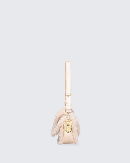 MINI YAYA FUR - GOLD-Shoulder Bags-MY BEST BAG- Pointure.AE