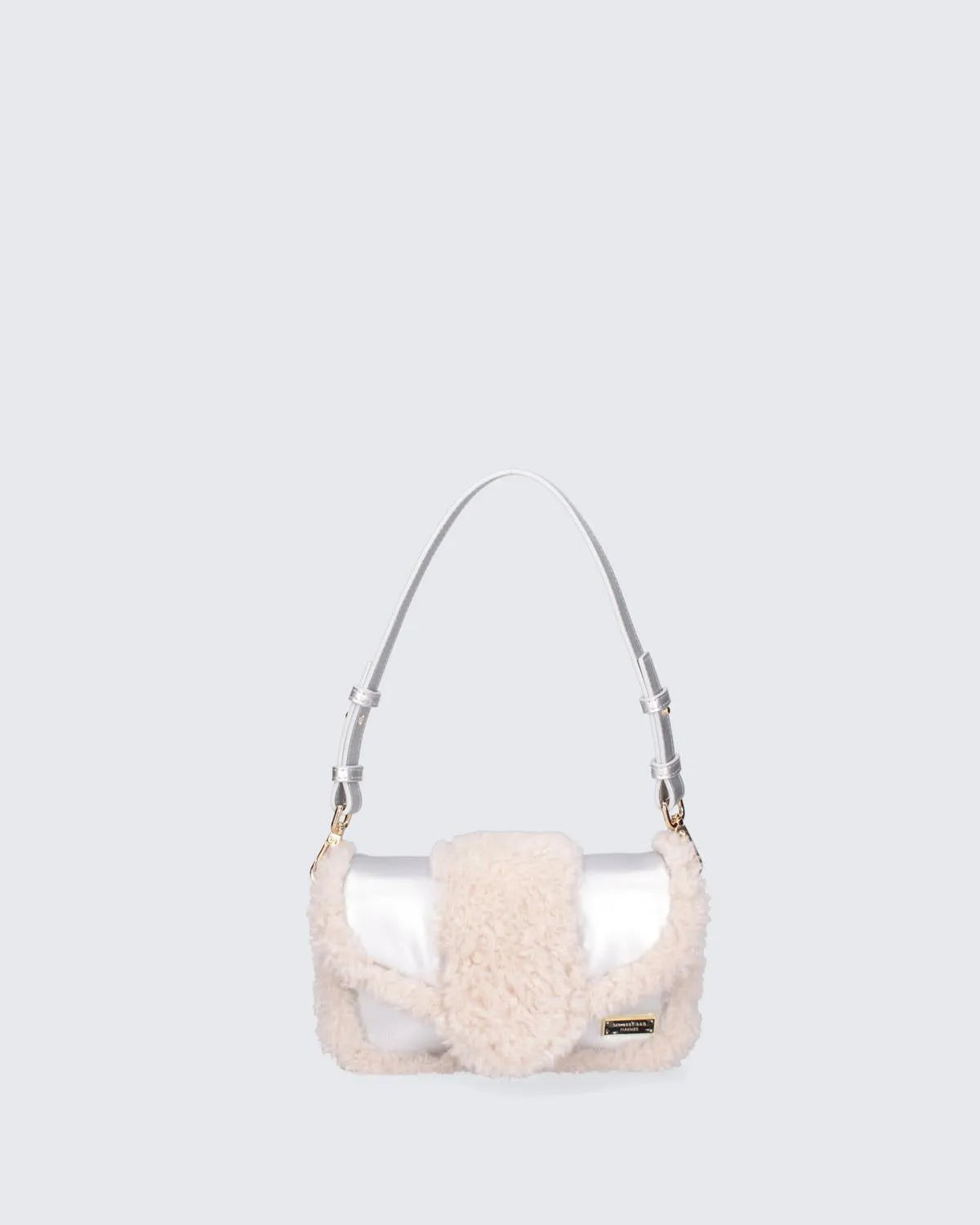 MINI YAYA FUR - SILVER-Shoulder Bags-MY BEST BAG- Pointure.AE