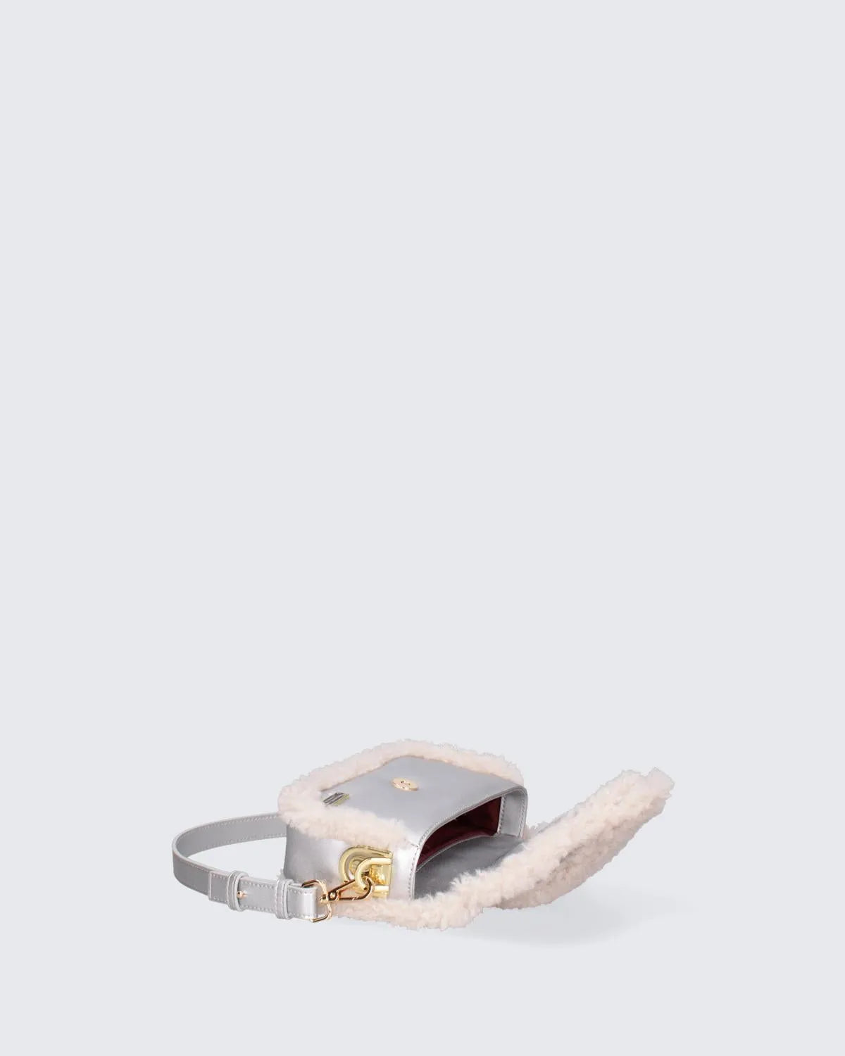 MINI YAYA FUR - SILVER-Shoulder Bags-MY BEST BAG- Pointure.AE