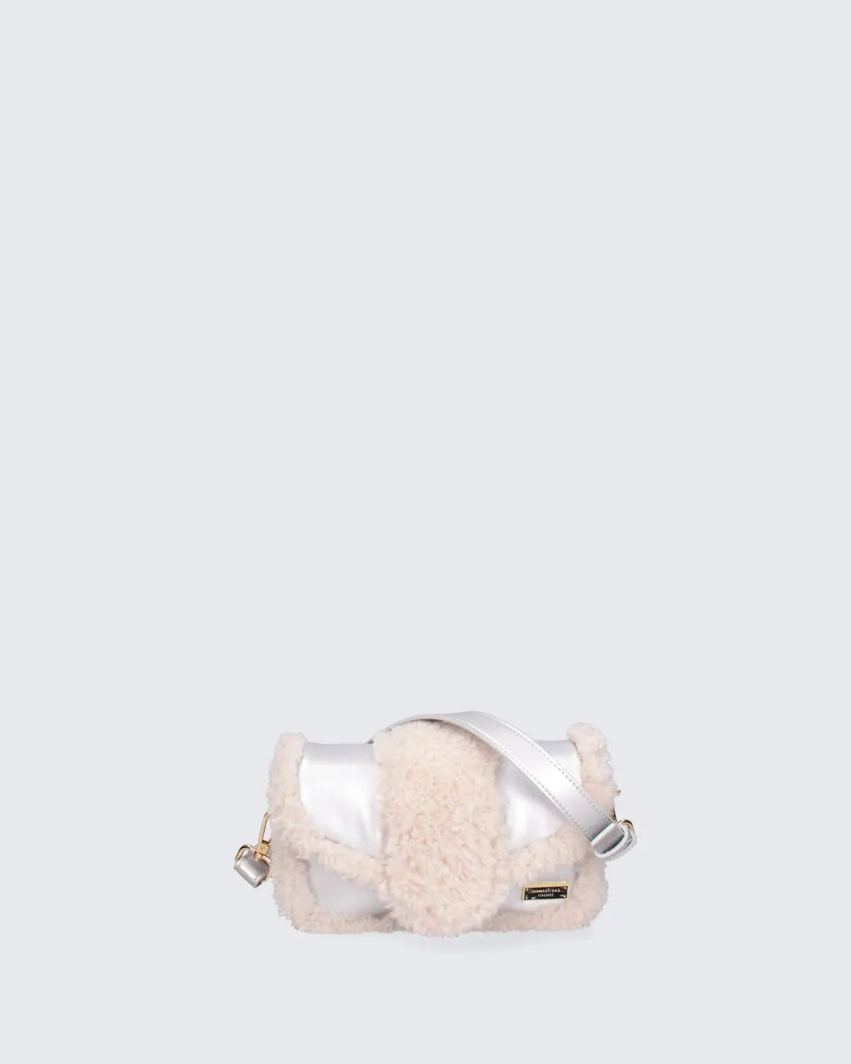MINI YAYA FUR - SILVER-Shoulder Bags-MY BEST BAG- Pointure.AE
