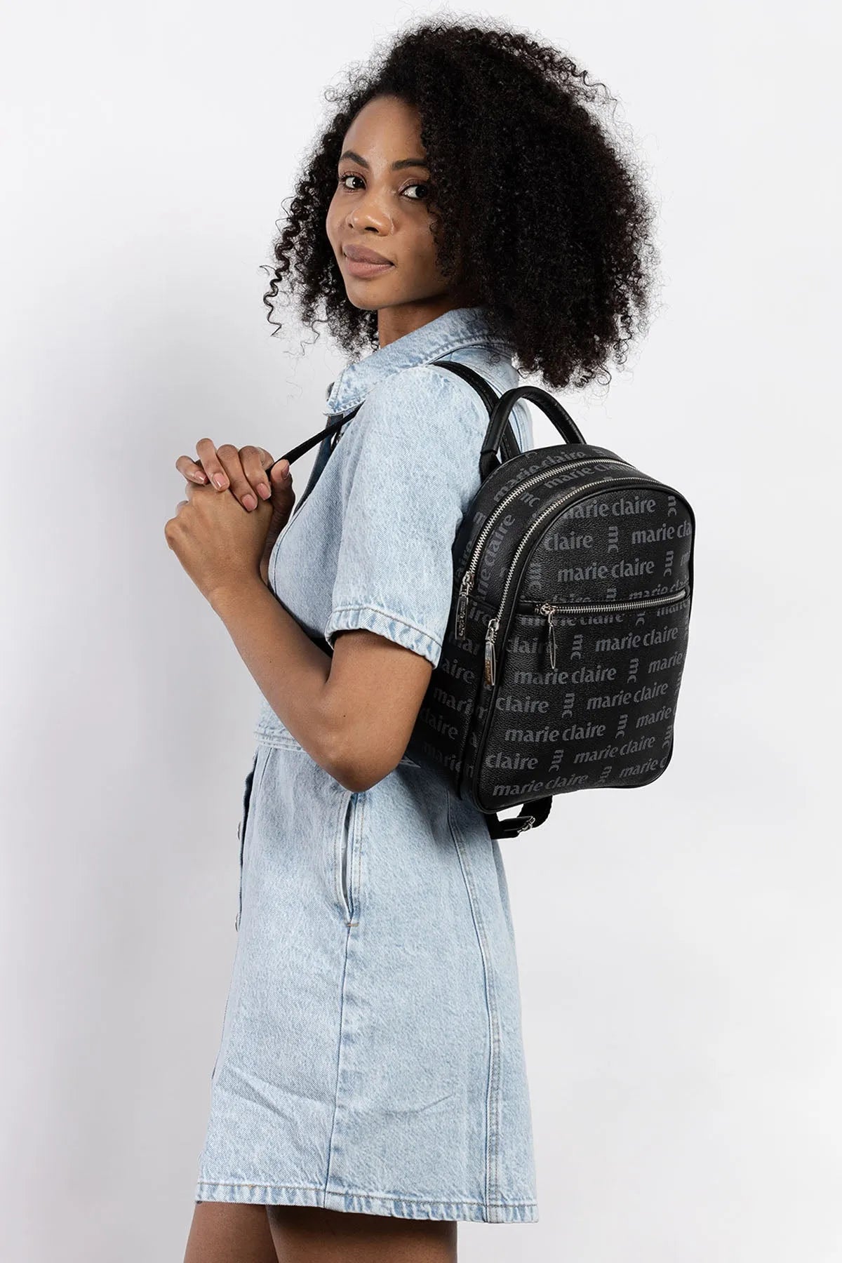 MONOGRAM BACKPACK IN BLACK-Backpacks-MARIE CLAIRE- Pointure.AE