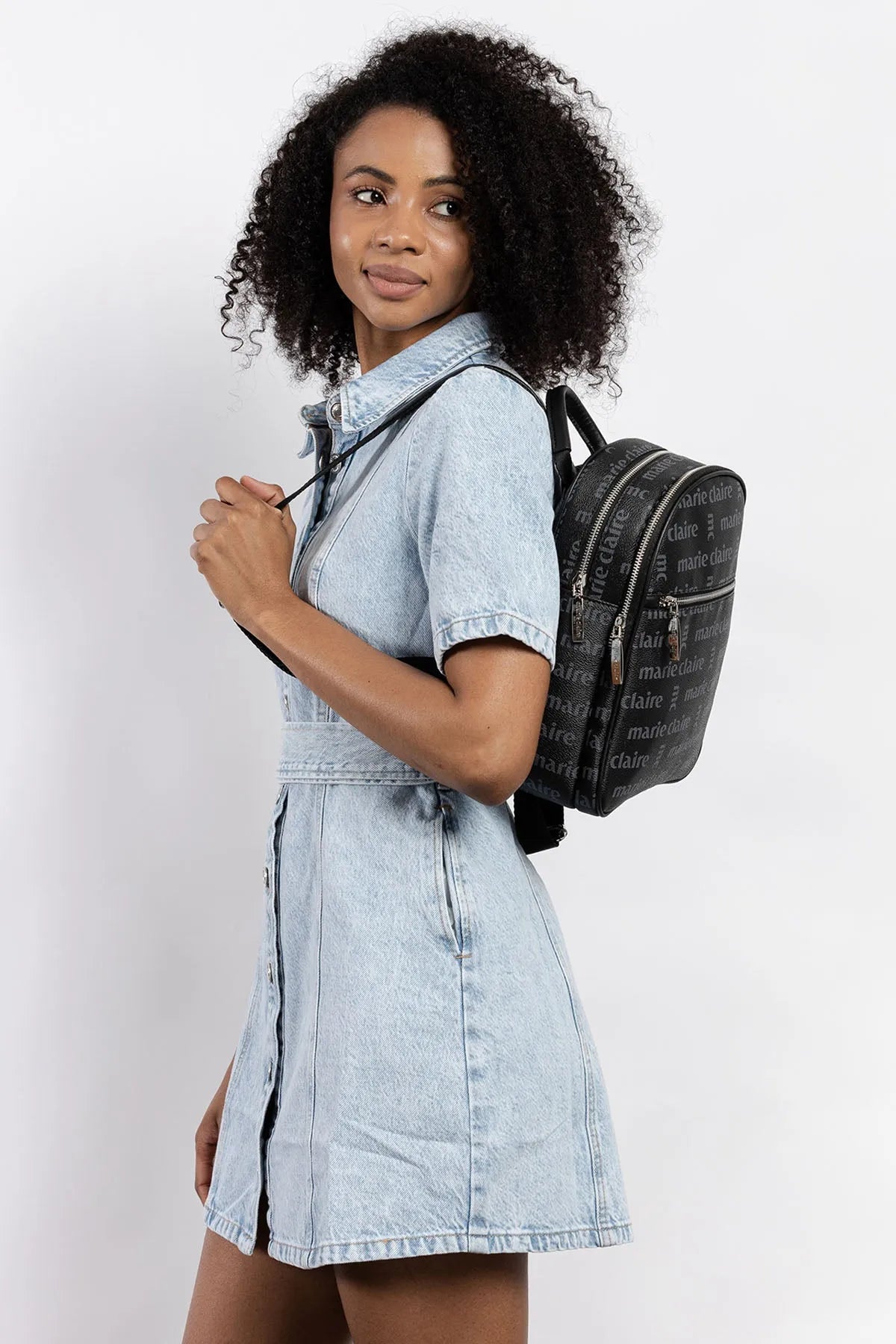 MONOGRAM BACKPACK IN BLACK-Backpacks-MARIE CLAIRE- Pointure.AE