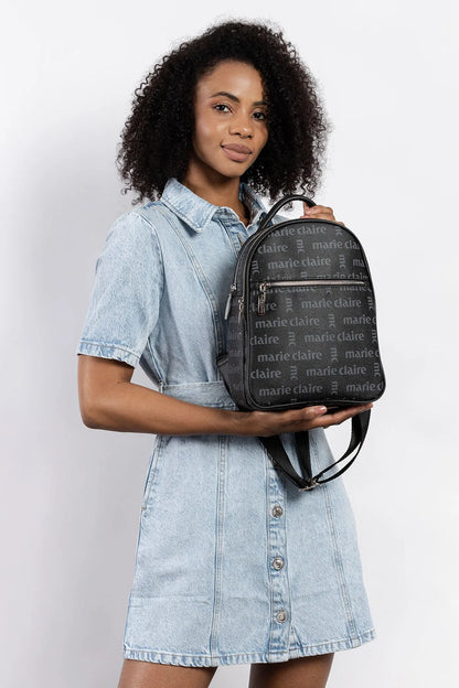 MONOGRAM BACKPACK IN BLACK-Backpacks-MARIE CLAIRE- Pointure.AE