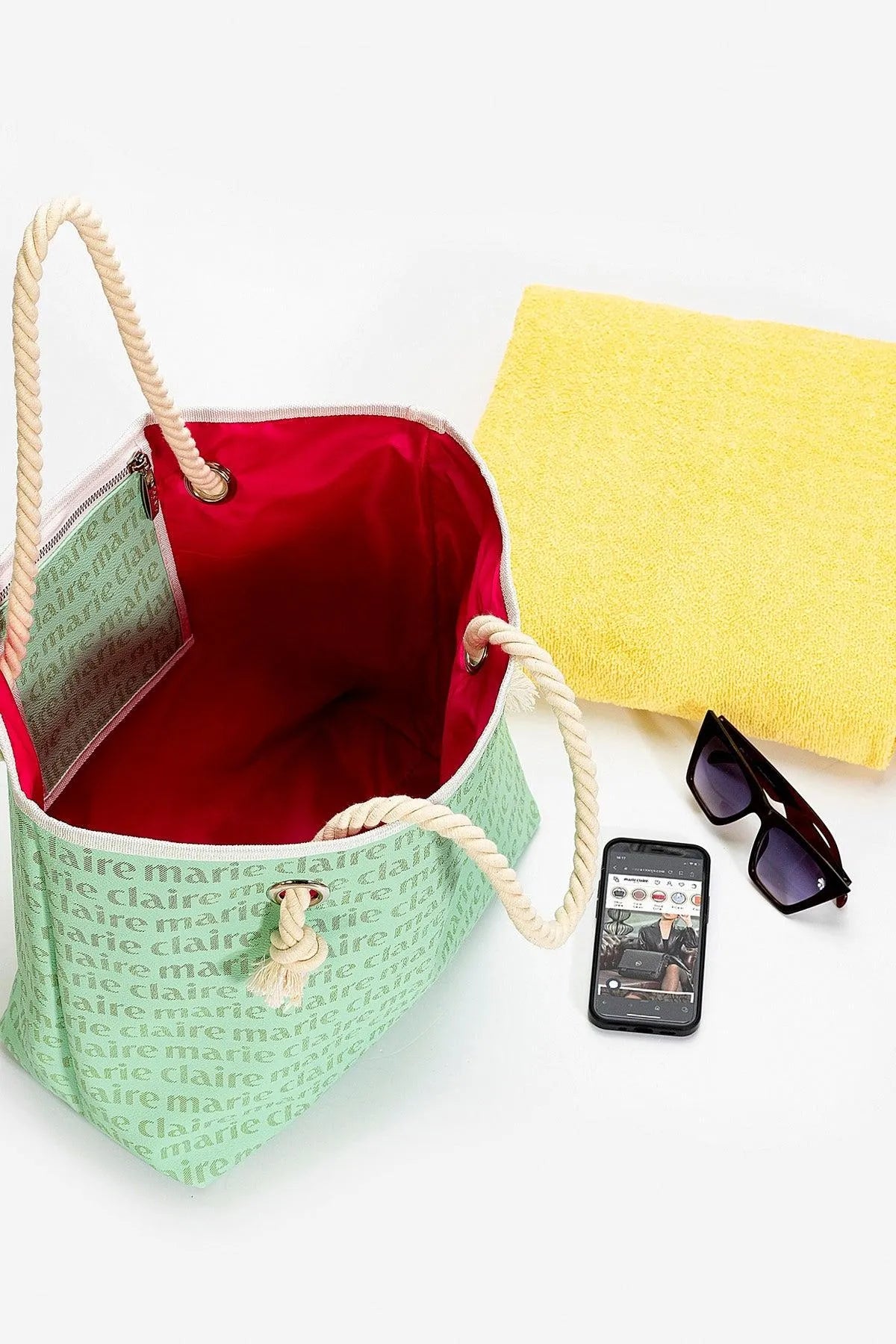 MONOGRAM BEACH BAG-Tote Bags-MARIE CLAIRE- Pointure.AE