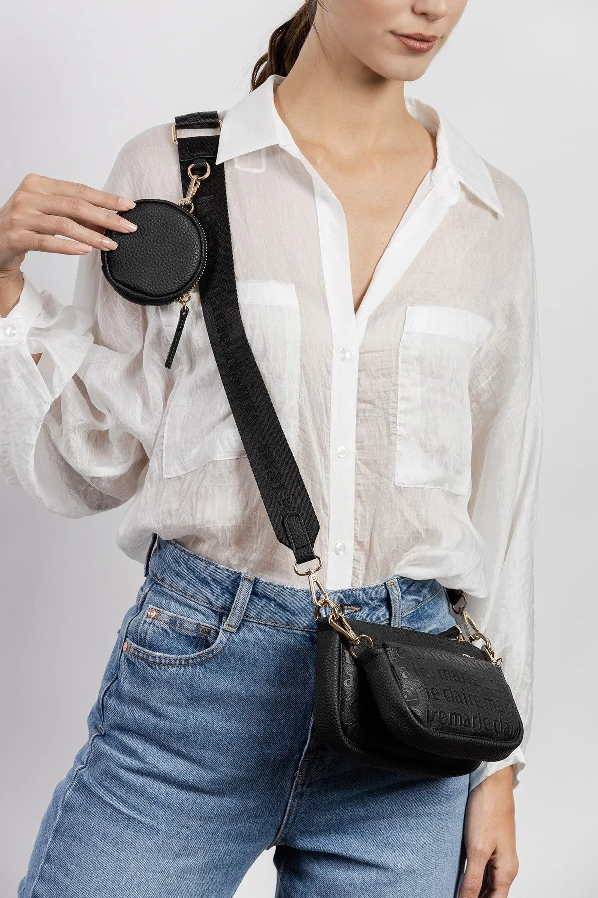 MONOGRAM CROSSBODY BAG-Cross-Body Bags-MARIE CLAIRE- Pointure.AE