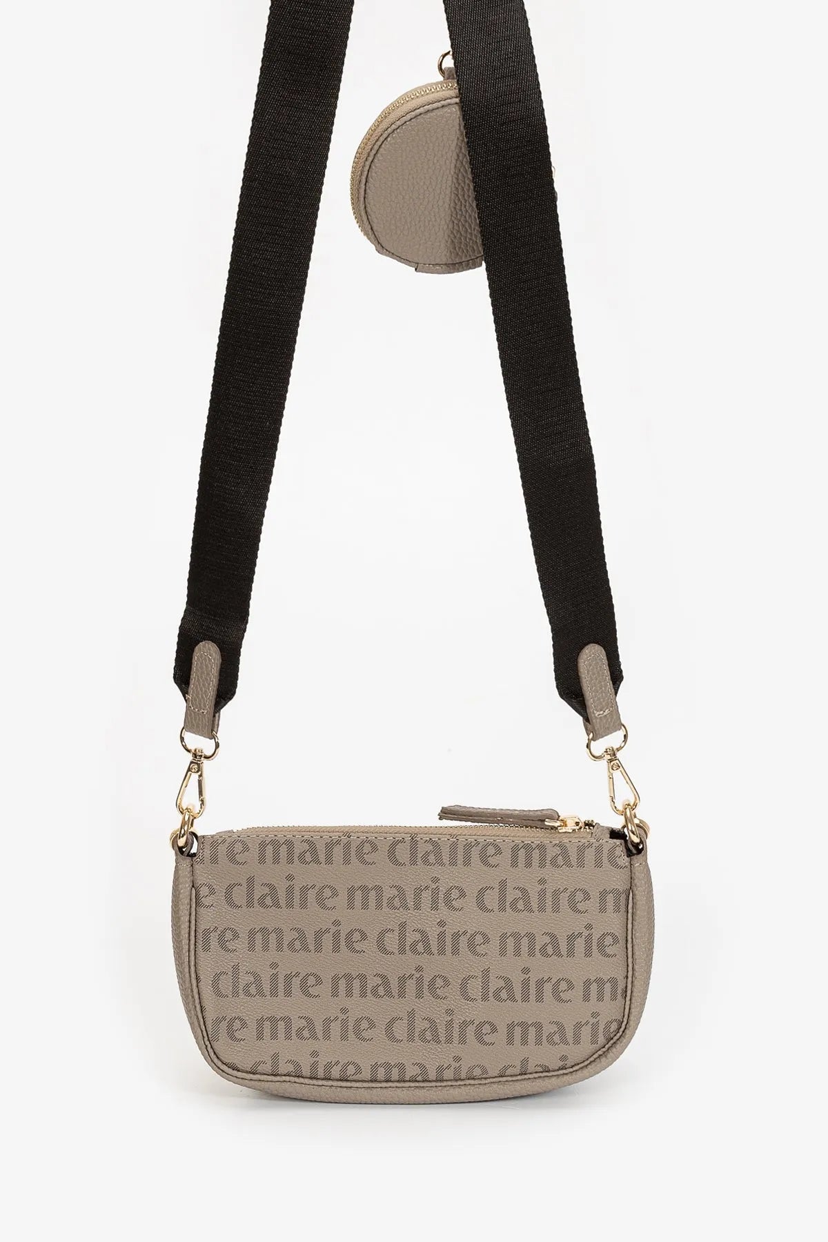 MONOGRAM CROSSBODY BAG IN BEIGE-Cross-Body Bags-MARIE CLAIRE- Pointure.AE