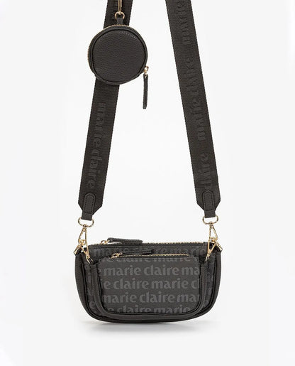 MONOGRAM CROSSBODY BAG IN BLACK-Cross-Body Bags-MARIE CLAIRE- Pointure.AE