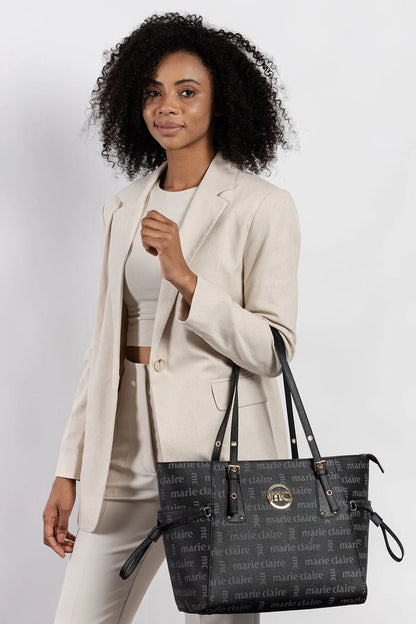 MONOGRAM SHOPPER BAG-Tote Bags-MARIE CLAIRE- Pointure.AE