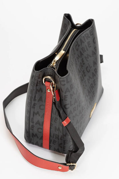 MONOGRAM TWO TONE SHOULDER BAG-Shoulder Bags-MARIE CLAIRE- Pointure.AE