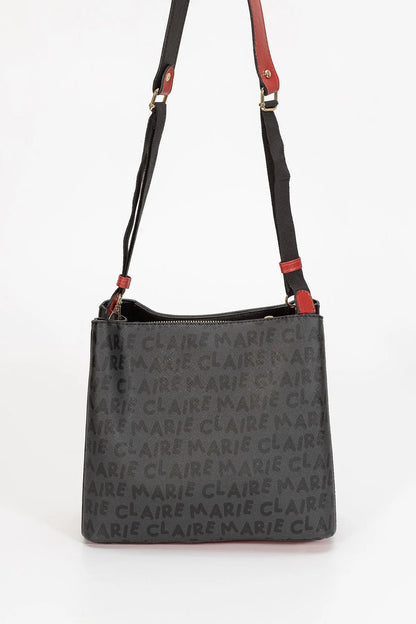 MONOGRAM TWO TONE SHOULDER BAG-Shoulder Bags-MARIE CLAIRE- Pointure.AE