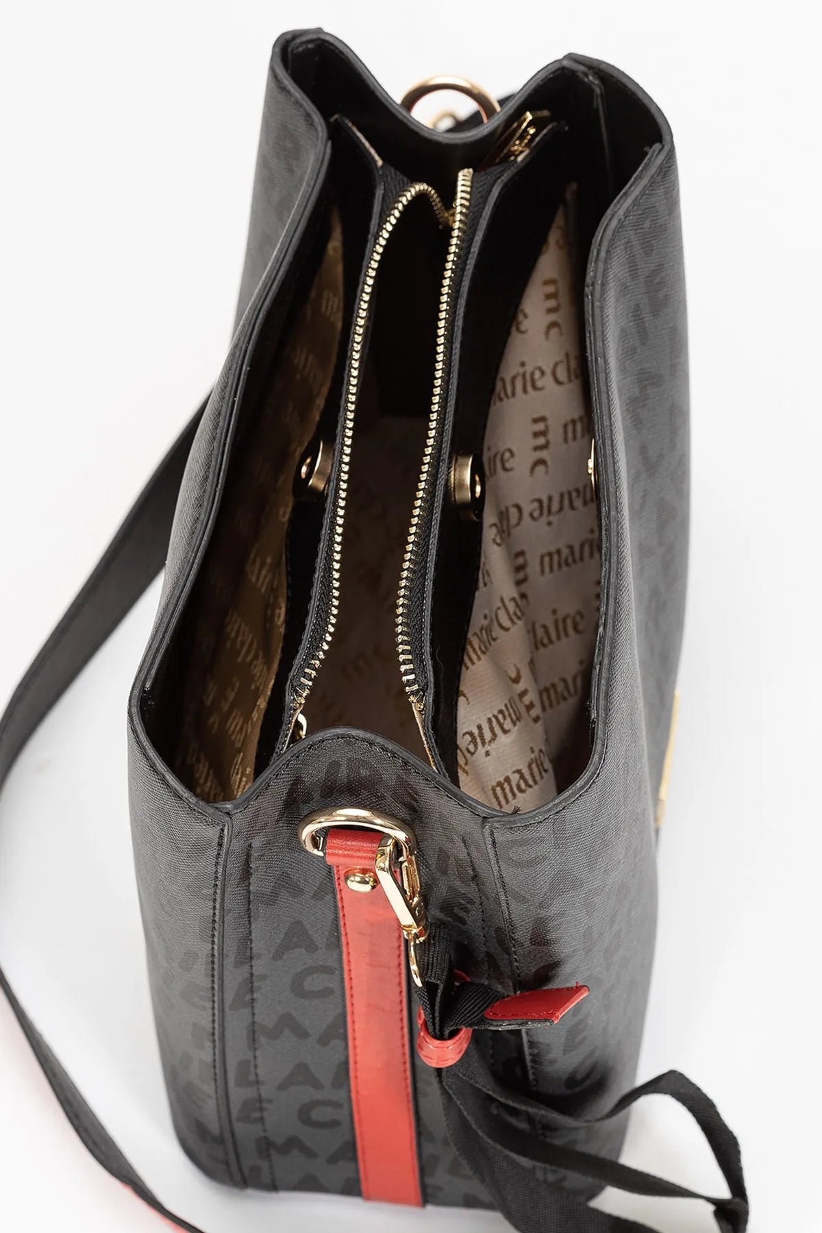 MONOGRAM TWO TONE SHOULDER BAG-Shoulder Bags-MARIE CLAIRE- Pointure.AE