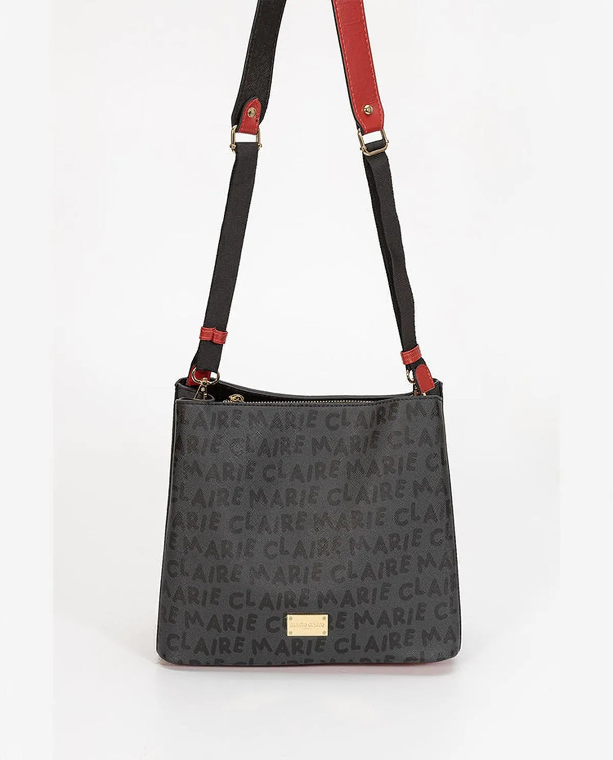 MONOGRAM TWO TONE SHOULDER BAG-Shoulder Bags-MARIE CLAIRE- Pointure.AE