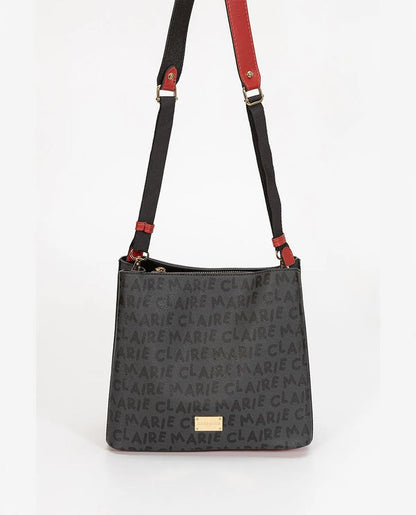 MONOGRAM TWO TONE SHOULDER BAG-Shoulder Bags-MARIE CLAIRE- Pointure.AE
