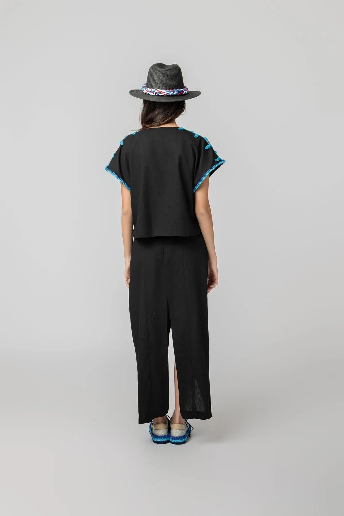 “NAVIGATE” LINEN SET- BLUE-Outfit Sets-STEFFY- Pointure.AE