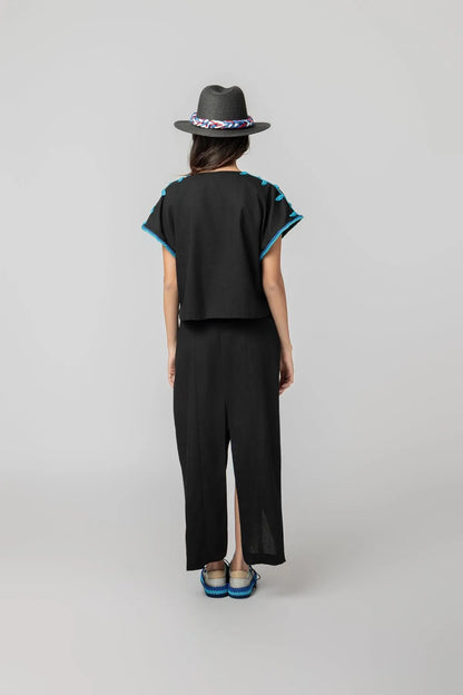 “NAVIGATE” LINEN SET- BLUE-Outfit Sets-STEFFY- Pointure.AE